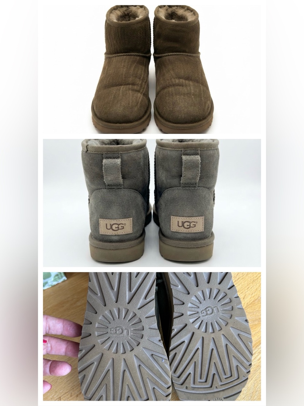 UGG Short Shearling-Lined Boots - Taupe